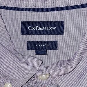 Croft & Barrow Men's Light Gray Button Down Shirt